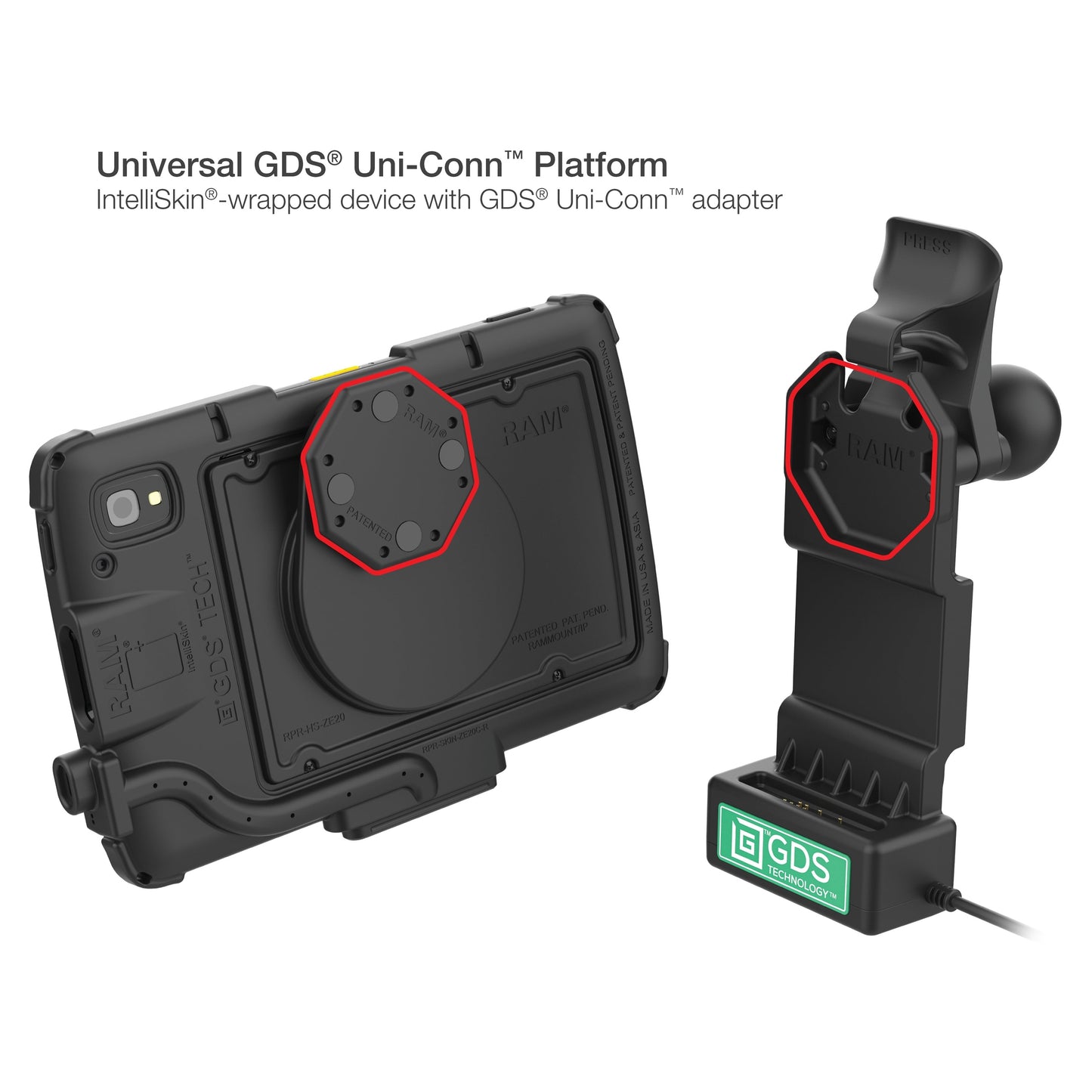 GDS® Uni-Conn Adapter for Zebra ET4x 8" Tablet