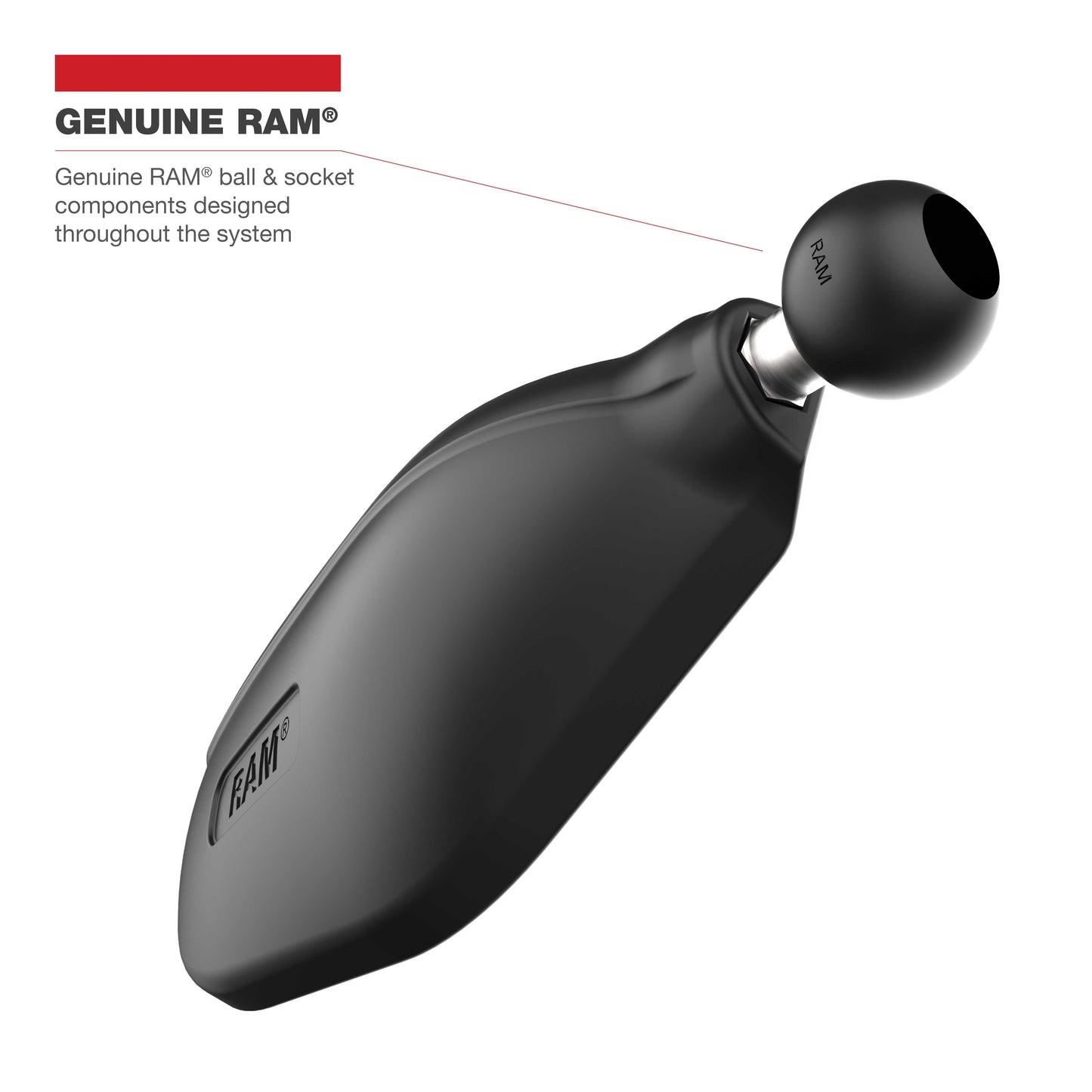 RAM® Tough-Mirror™ Kit with M10-1.25 Bases - Medium Arm