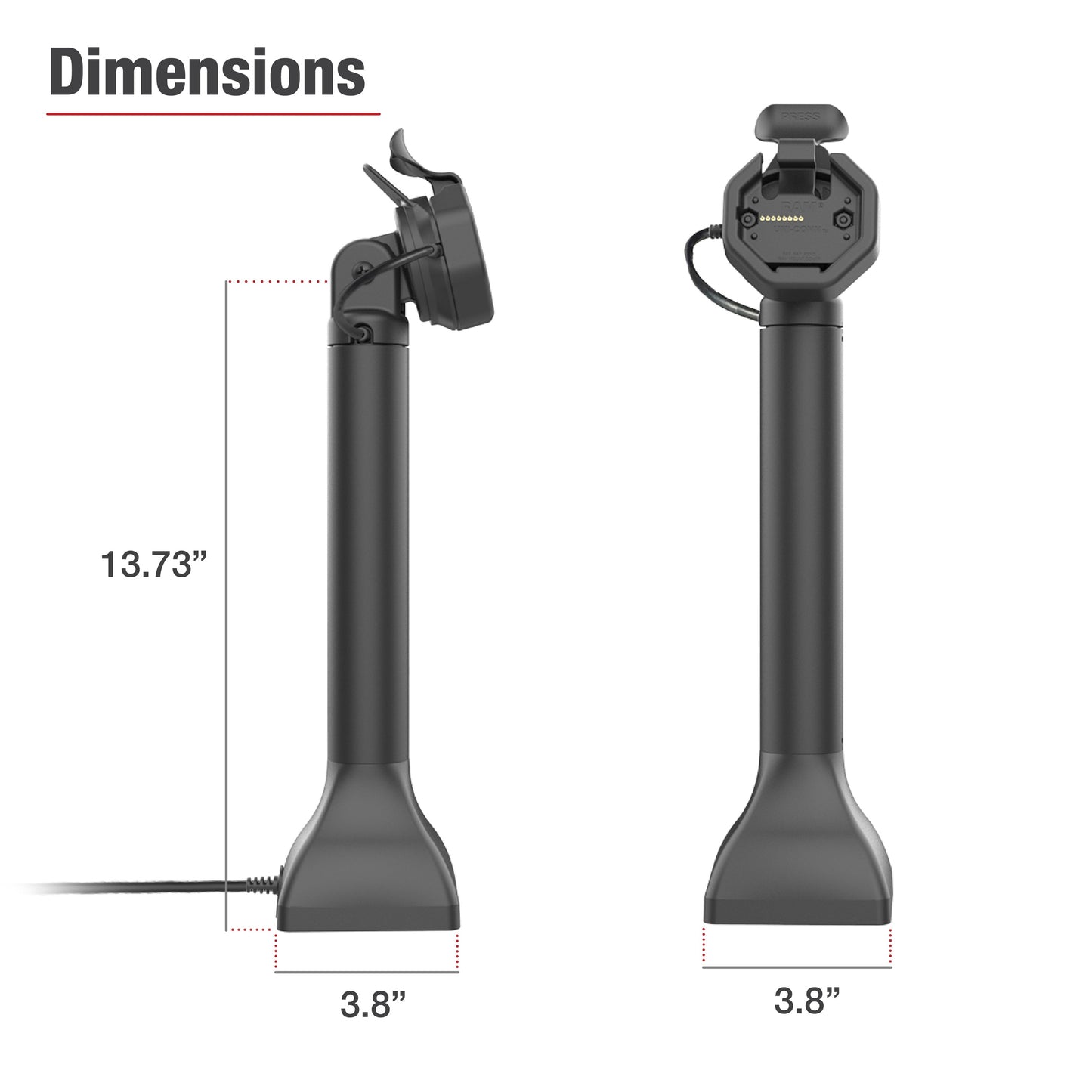 GDS® Uni-Conn™ Powered 14" Pedestal Dock with USB-C