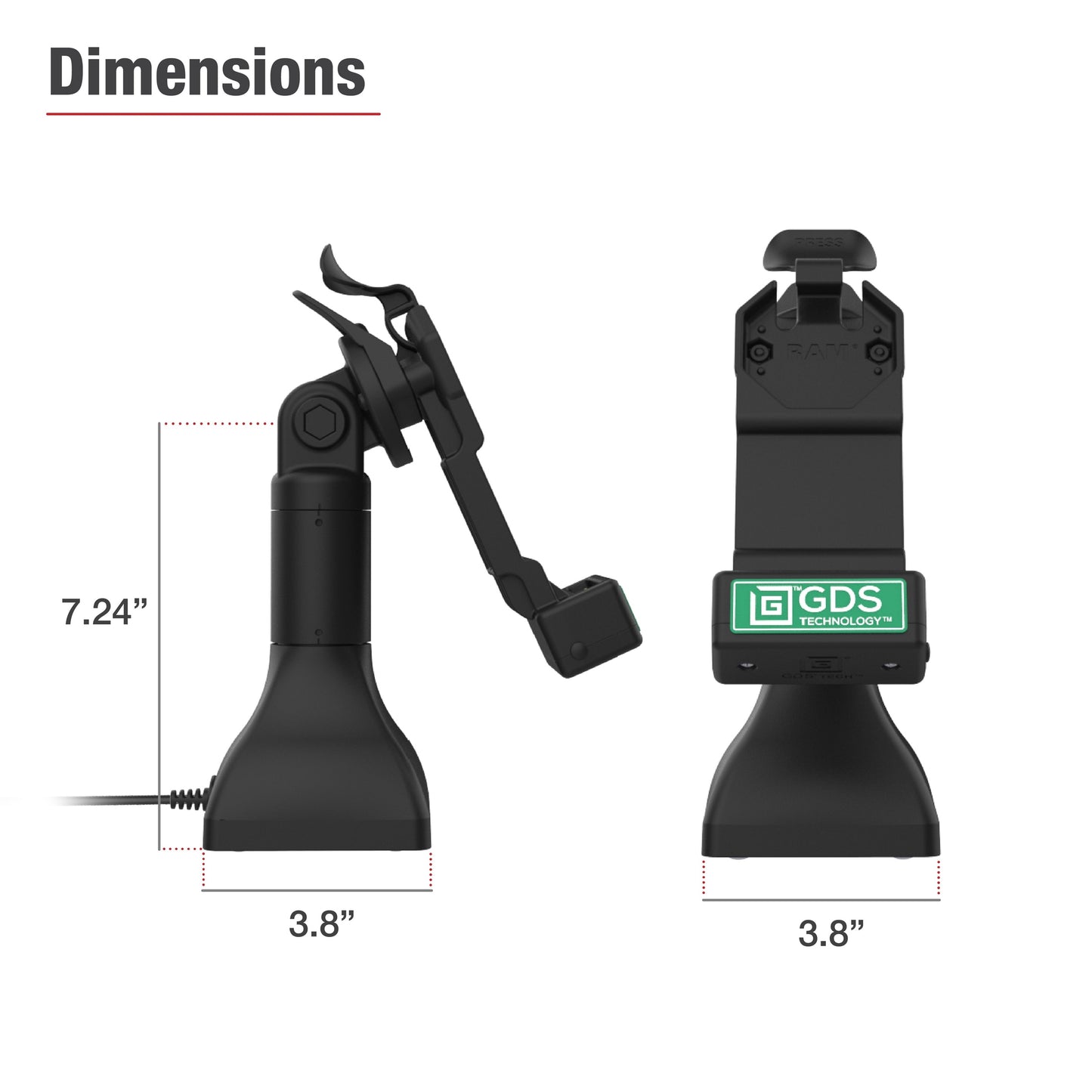 GDS® Uni-Conn™ 7" Pedestal Dock with PoE