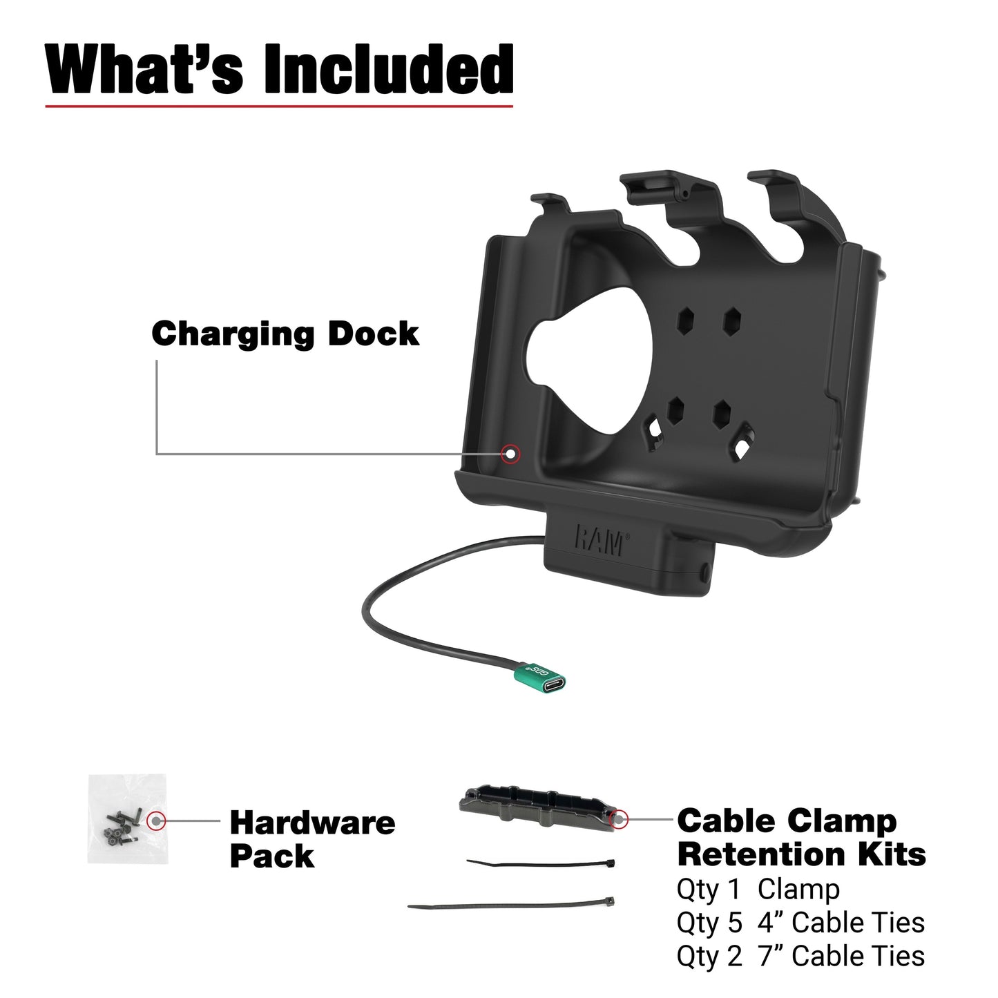 RAM® USB-C Powered Dock for Samsung Tab Active5 & 3
