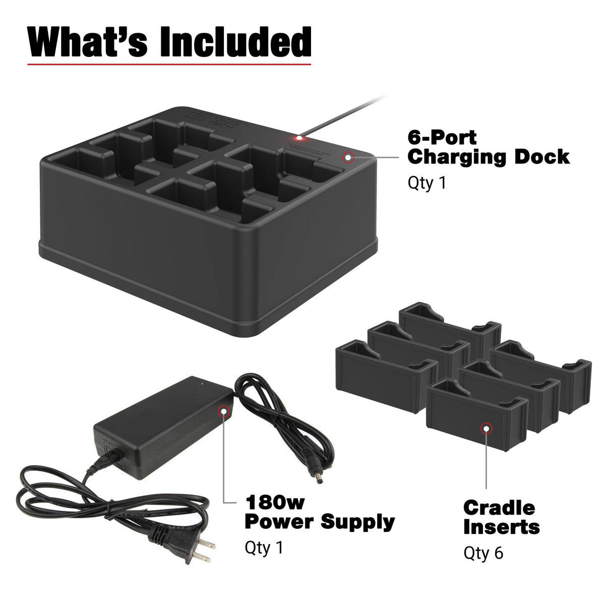 GDS® 6-Port Powered Dock for Handhelds with IntelliSkin®