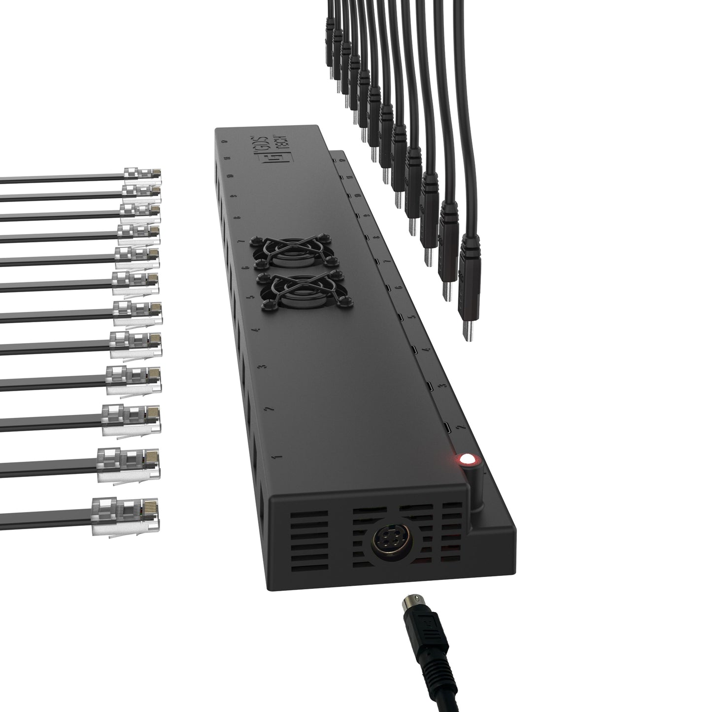GDS® 12-Port 300W USB-C + RJ45 Power Delivery Wall Charger