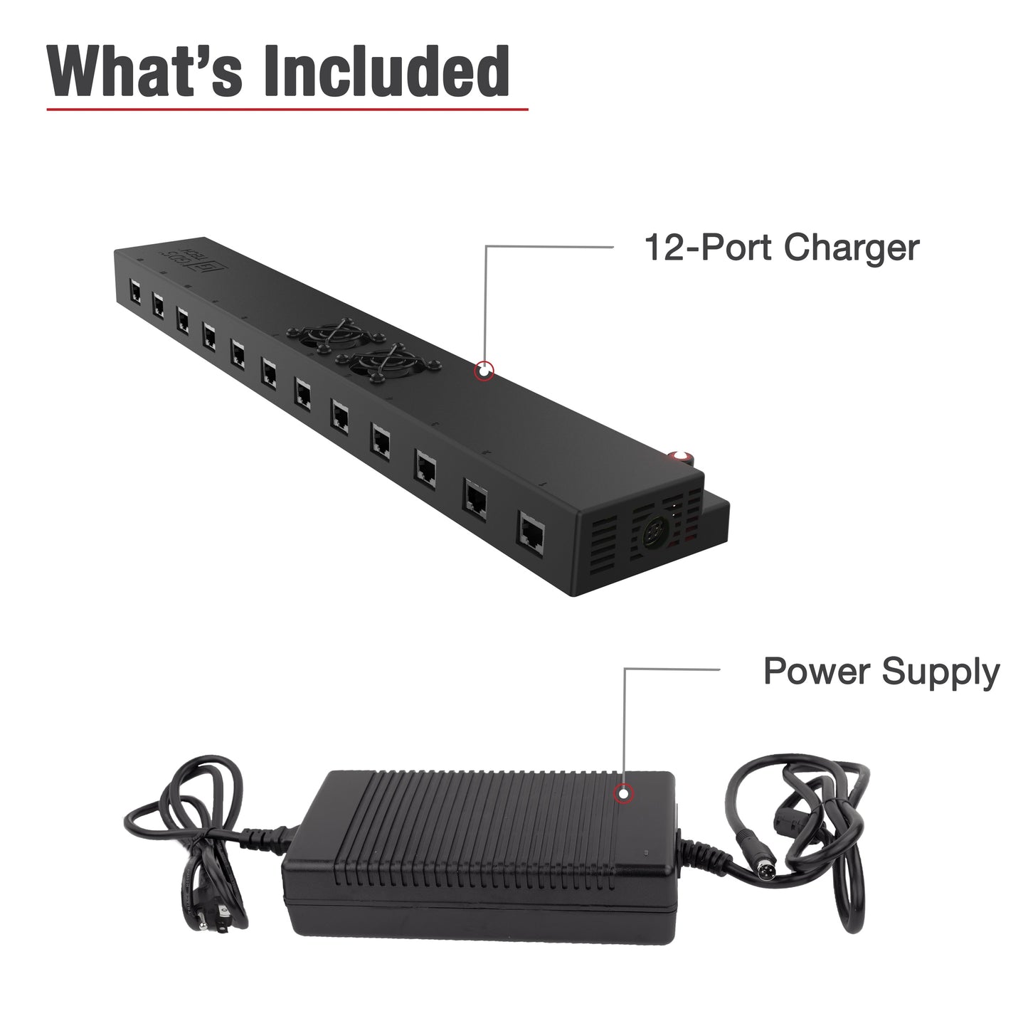 GDS® 12-Port 300W USB-C + RJ45 Power Delivery Wall Charger