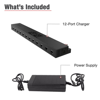 GDS® 12-Port 300W USB-C + RJ45 Power Delivery Wall Charger