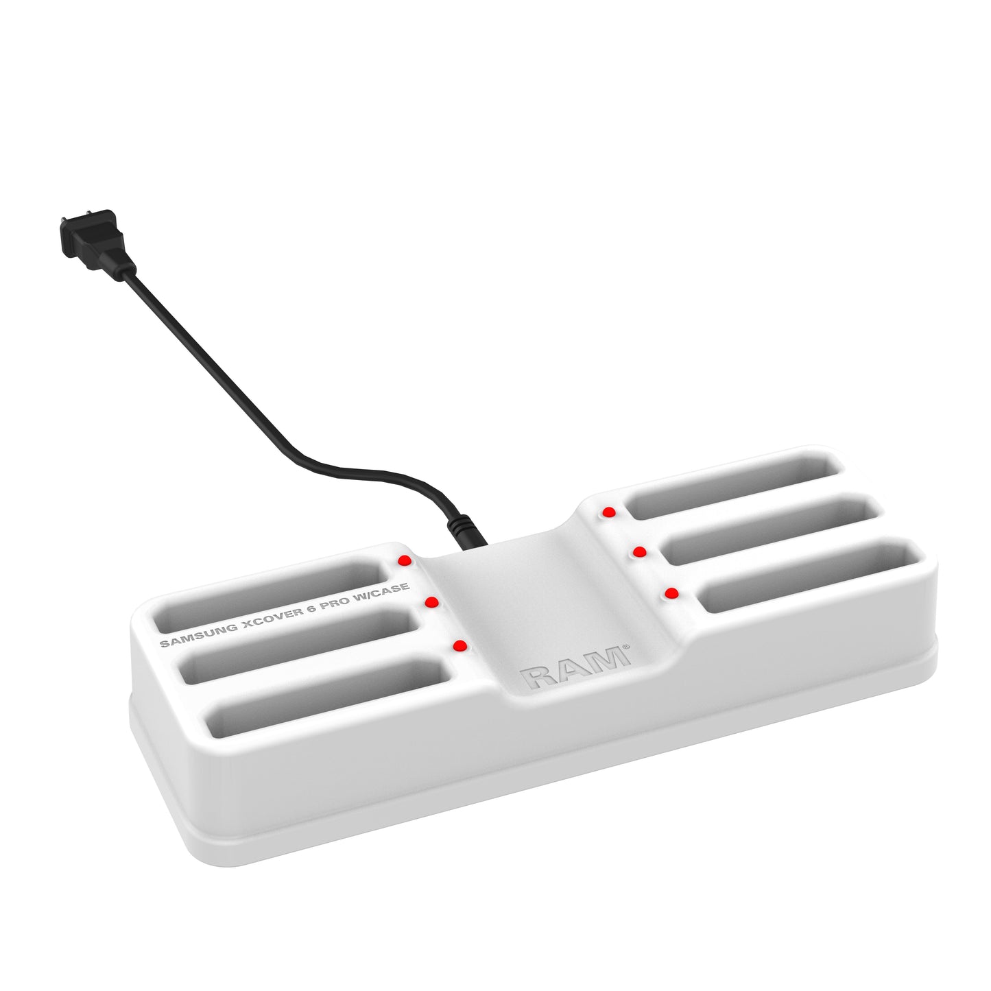 RAM® 6-Port Dock for XCover7, 7 Pro &amp; 6 Pro with OEM or RAM® Skin™ Gray
