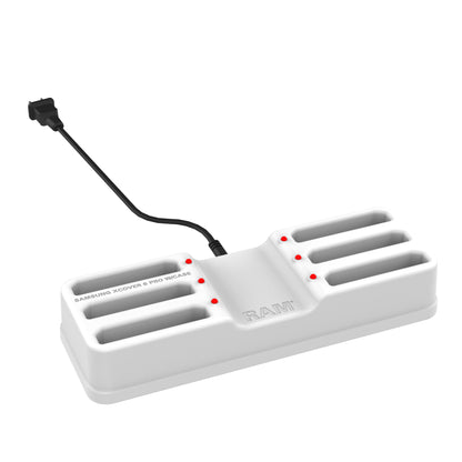 RAM® 6-Port Dock for XCover7, 7 Pro &amp; 6 Pro with OEM or RAM® Skin™ Gray