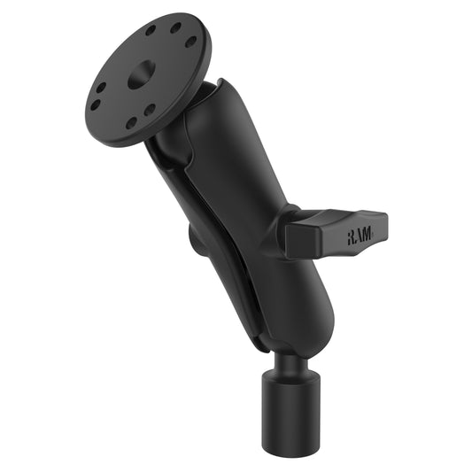RAM® Universal Double Ball Mount with Round Plate and 1/2" NPT Thread