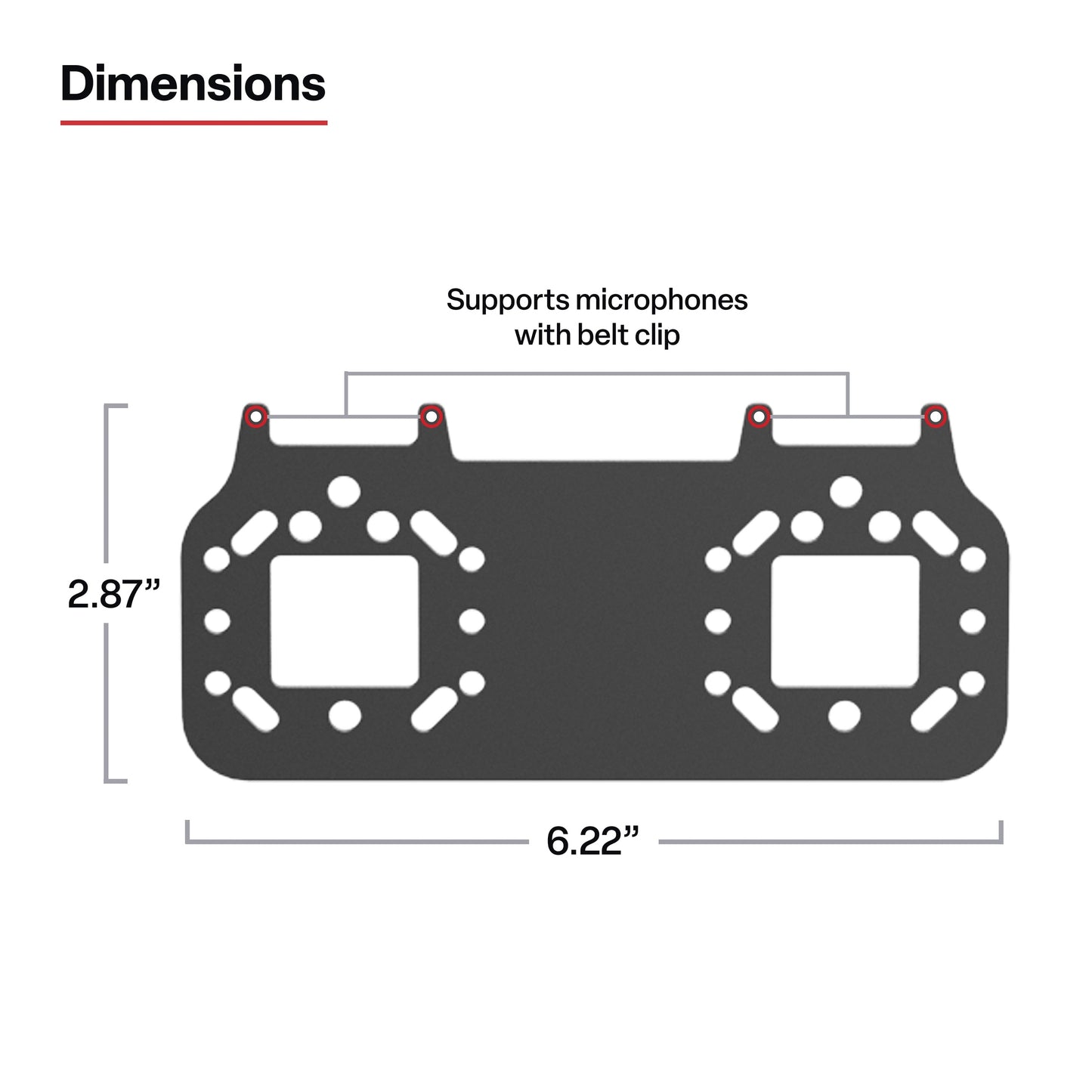 RAM® Short Bracket Adapter for PTT Remote Speaker Microphones