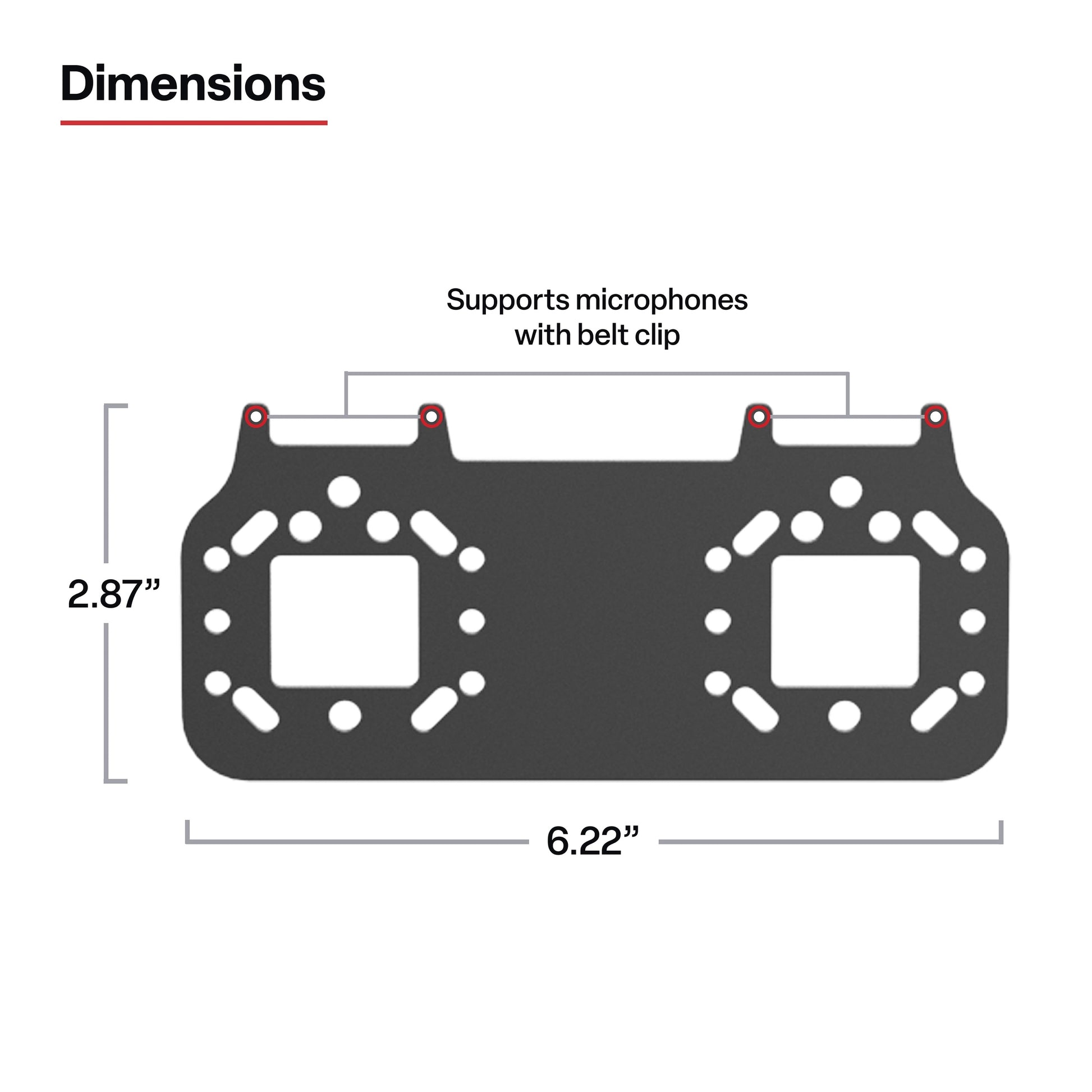 RAM® Short Bracket Adapter for PTT Remote Speaker Microphones