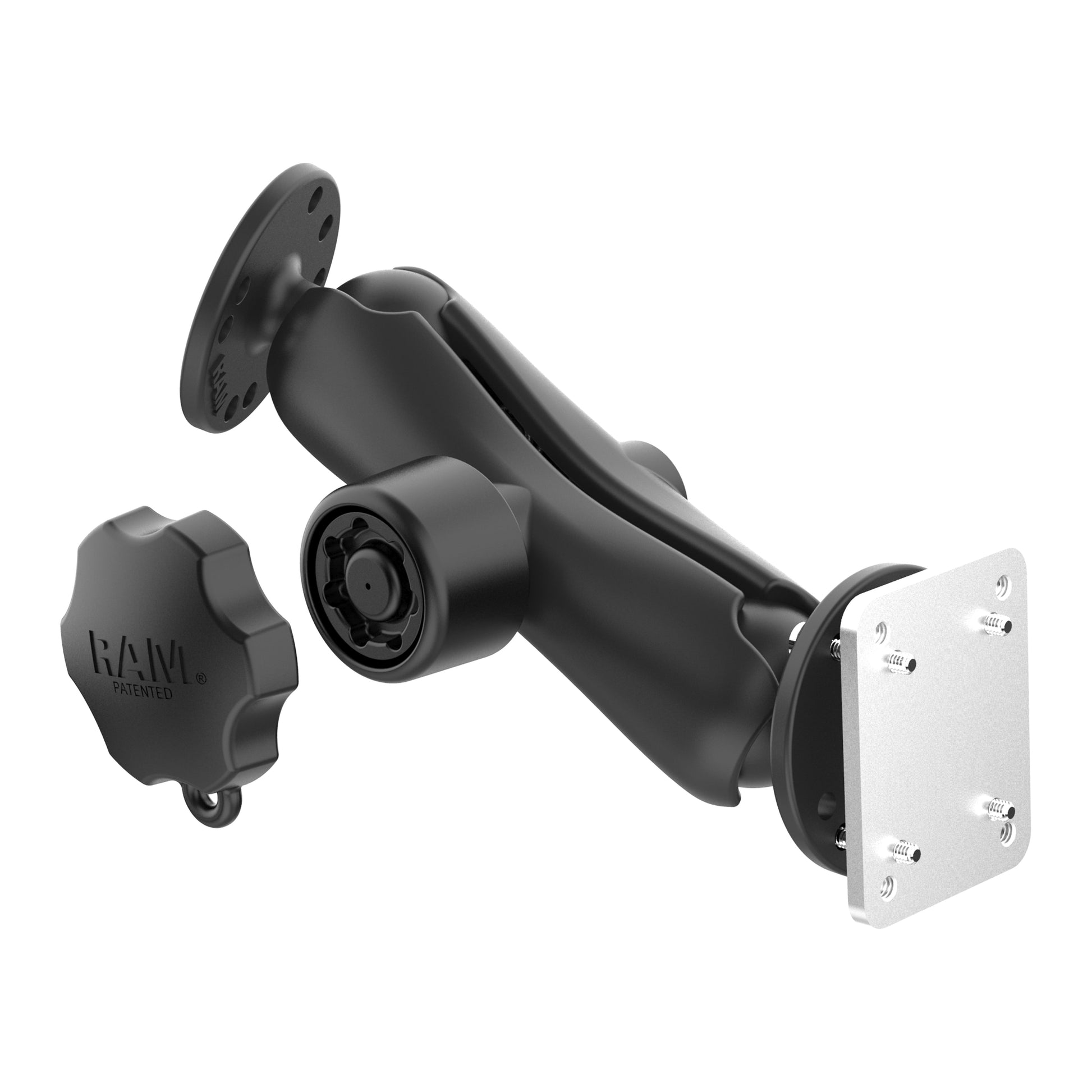 RAM® Locking Drill-Down Dashboard Mount with Backing Plate - C Size Med