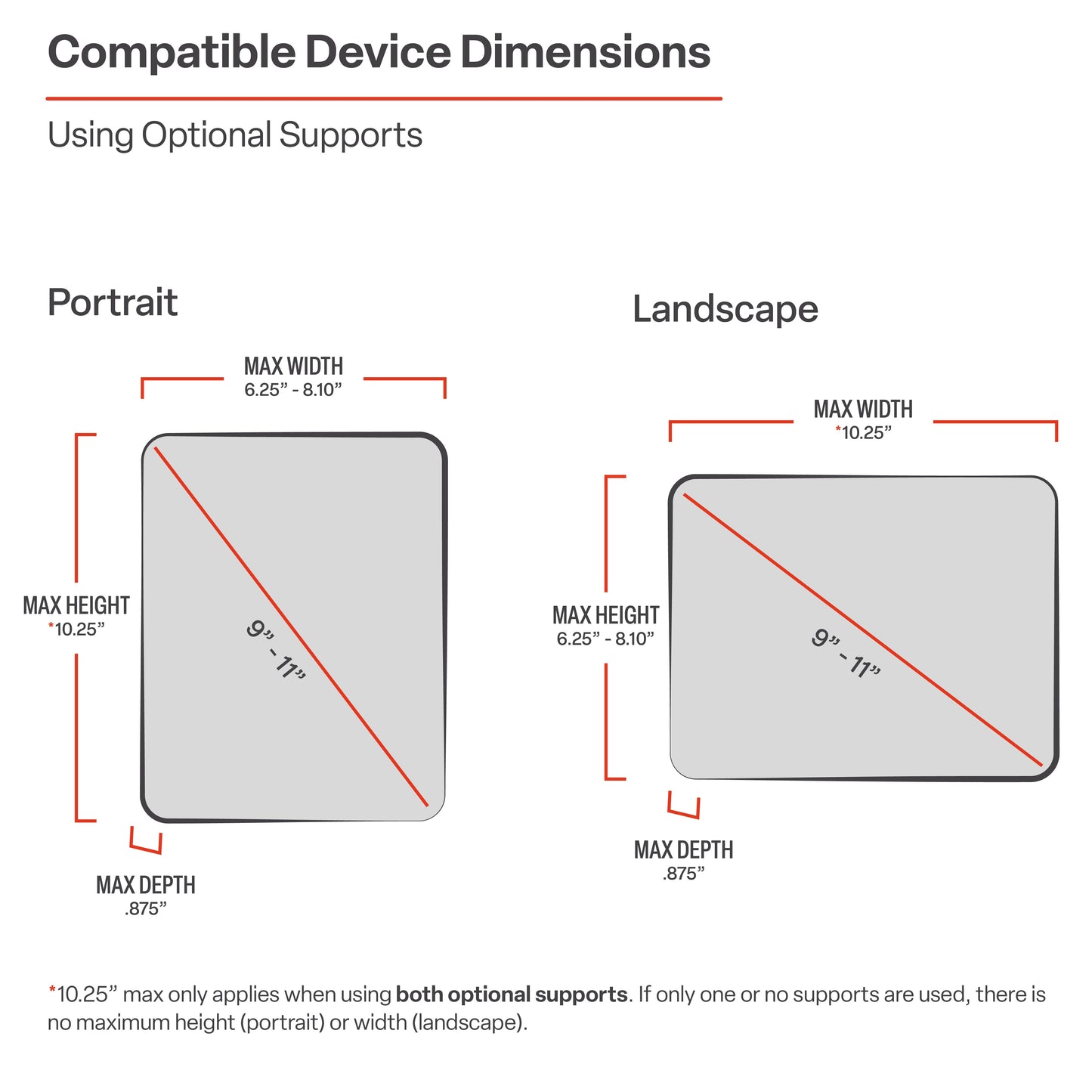 RAM® Pod HD™ 24" Vehicle Mount with RAM® X-Grip® for 9"-11" Tablets