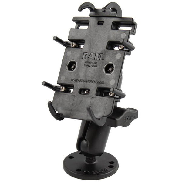 RAM Quick-Grip Spring-Loaded Phone Mount with Drill-Down Base for Forklift and Heavy Machinery fits Samsung Phones (sku 50969) main image 0