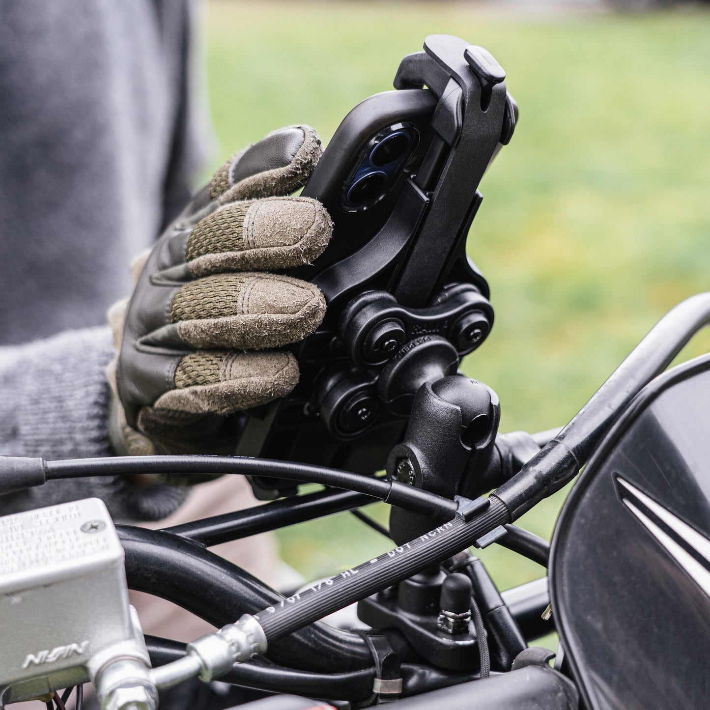 RAM® Quick-Grip™ Pro Vibration Damping Phone Mount with U-Bolt Base