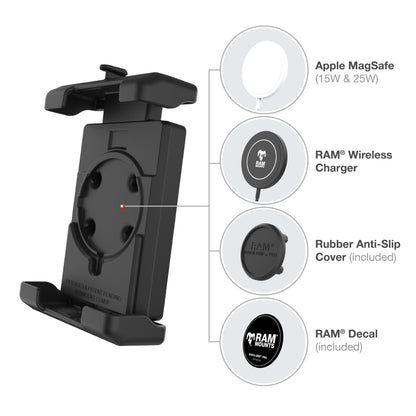 RAM® Quick-Grip™ Pro XL Vibration Damping Phone Mount with U-Bolt Base