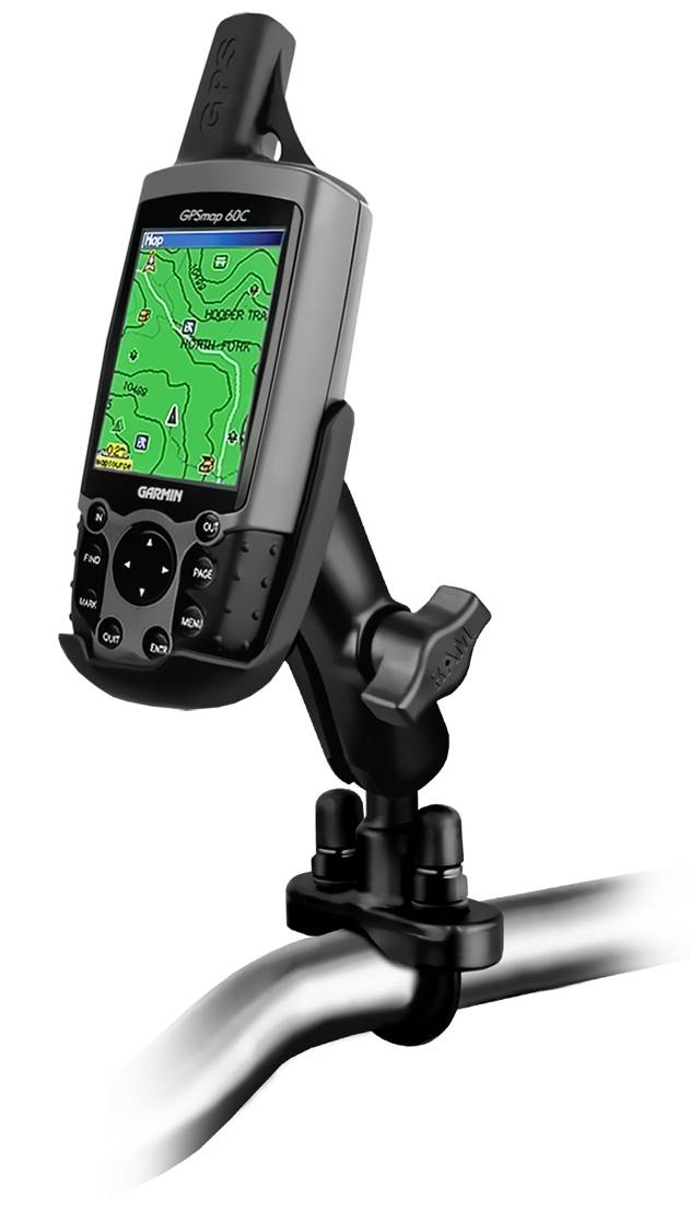RAM 1" Ball Handlebar Mount with U-Bolt for Garmin Astro 220, GPSMAP 60 Series