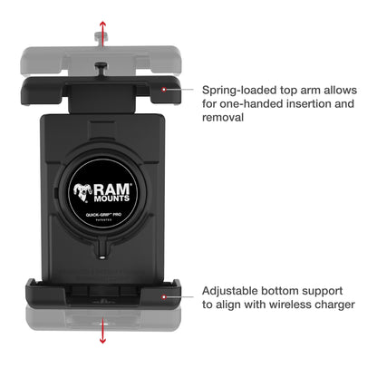 RAM® Quick-Grip™ Pro XL Phone Mount with Handlebar U-Bolt Base - Medium