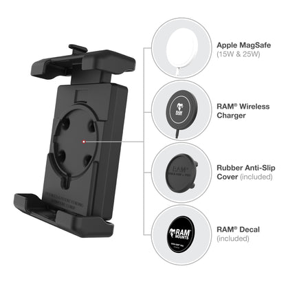 RAM® Quick-Grip™ Pro XL Phone Mount with Handlebar U-Bolt Base - Medium