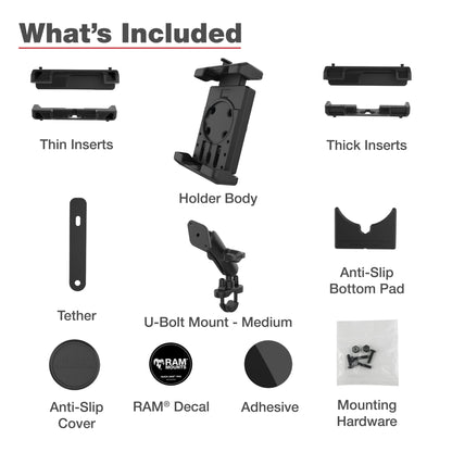 RAM® Quick-Grip™ Pro XL Phone Mount with Handlebar U-Bolt Base - Medium