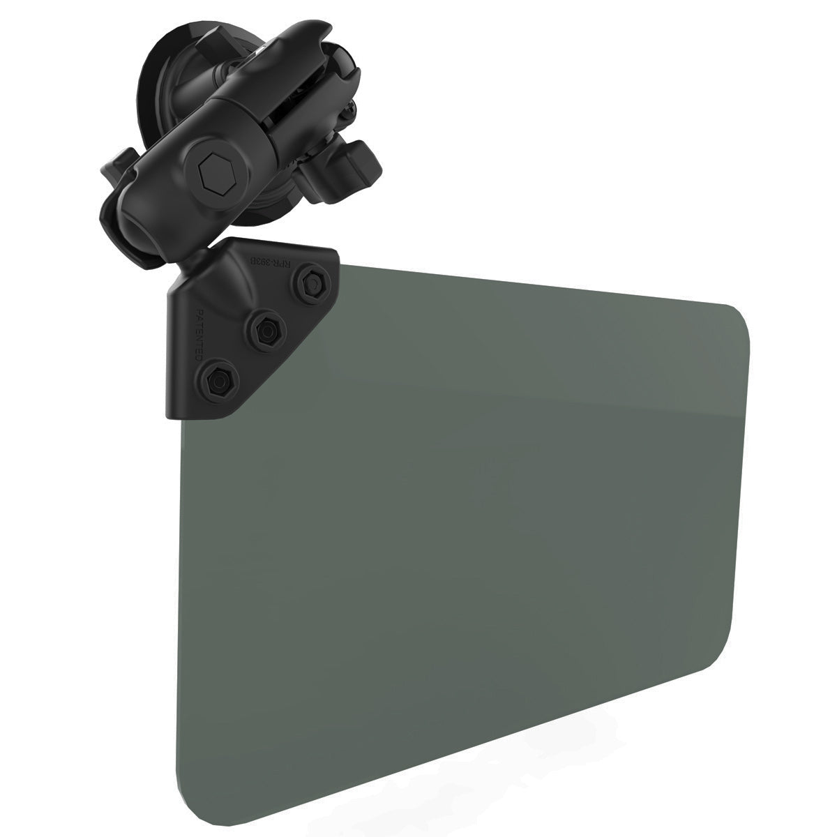 RAM® Twist-Lock™ Suction Cup Mount with Swivel Socket Arm & Sun Visor