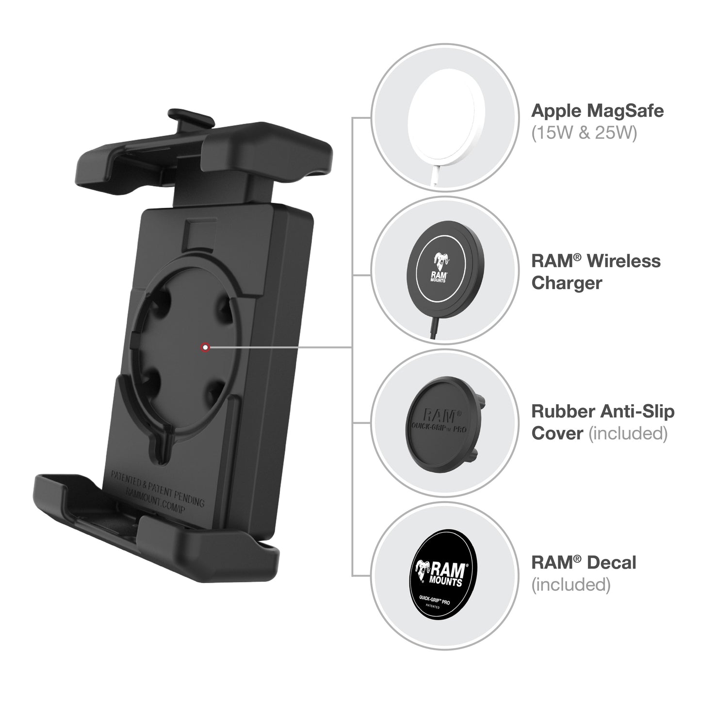 RAM® Quick-Grip™ Pro XL Phone Mount with Twist-Lock™ Suction Cup