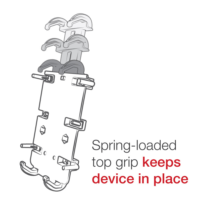 RAM® Quick-Grip™ XL Phone Mount with Vibe-Safe™ & Fork Stem Base - Short