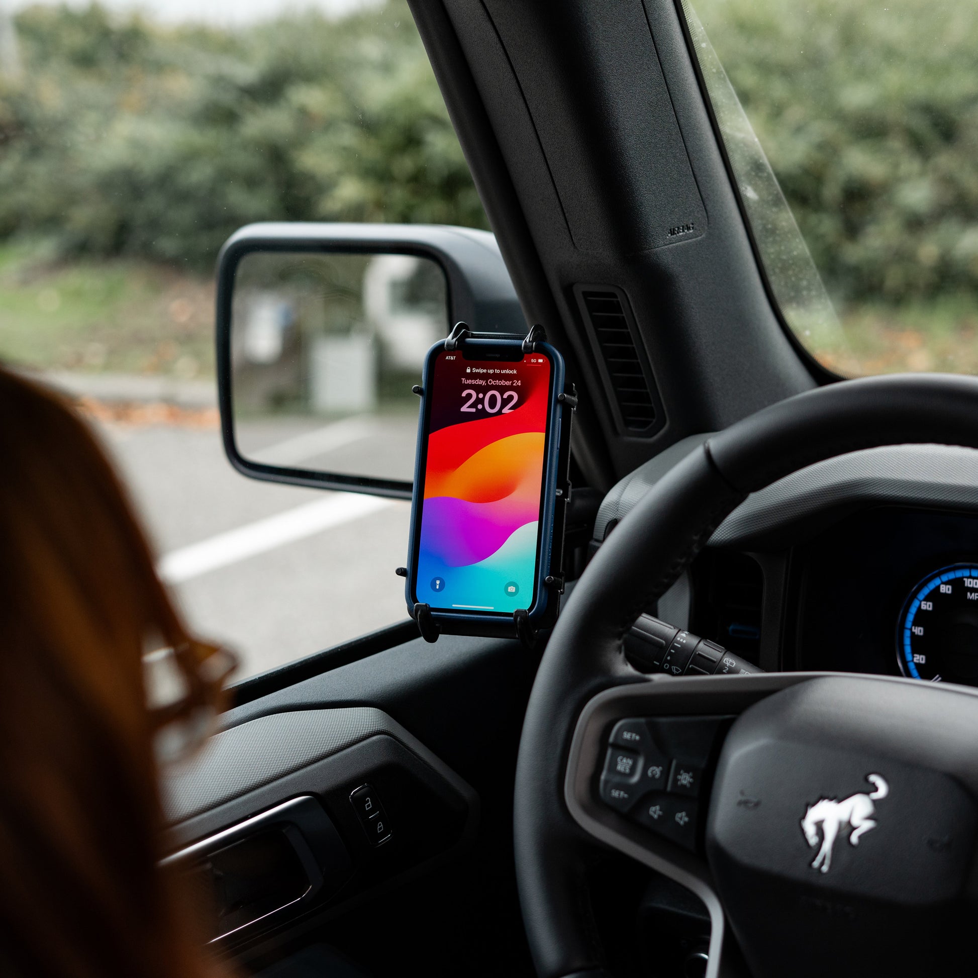 RAM® Quick-Grip™ XL Phone Mount with Grab Handle & A-Pillar M6 Bolt Base