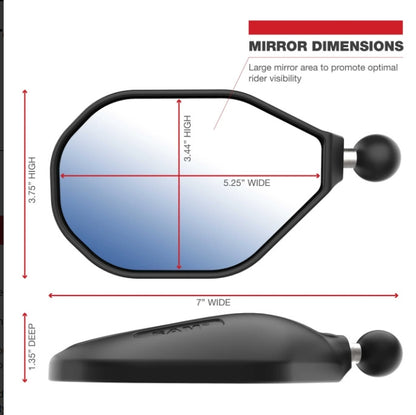 RAM-B-465RL_RAM Tough-Mirror Left & Right Mirrors with