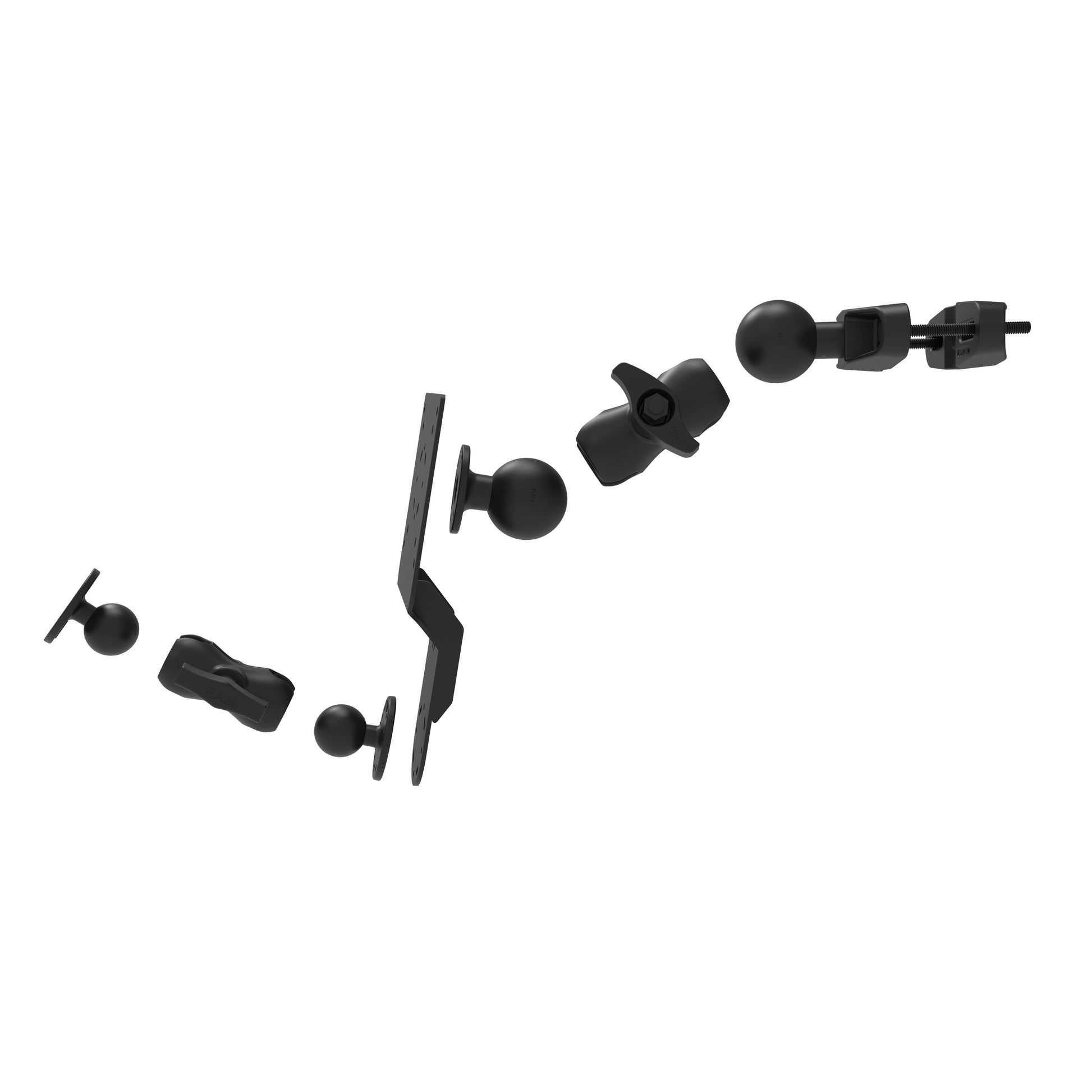 RAM® Universal Forklift Post Mount with Round Plate & Accessory Option