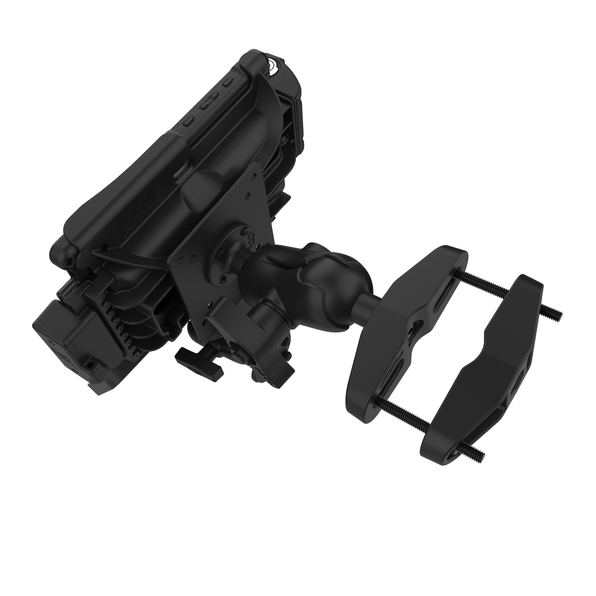 RAM® Universal Forklift Post Mount with Round Plate & Accessory Option