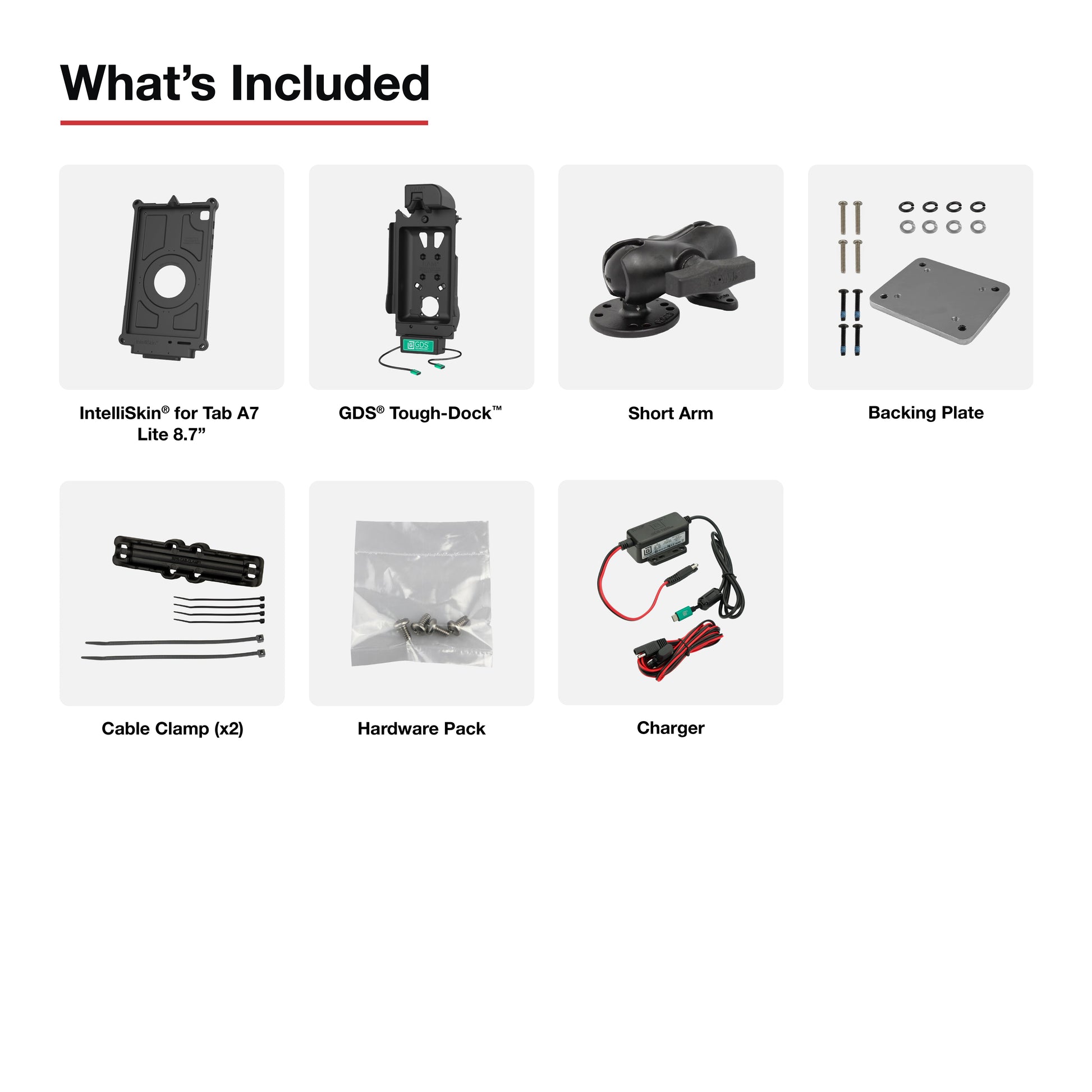 GDS® Uni-Conn™ Vehicle Bundle + Single USB-C for Samsung Tab A7 Lite 8.7