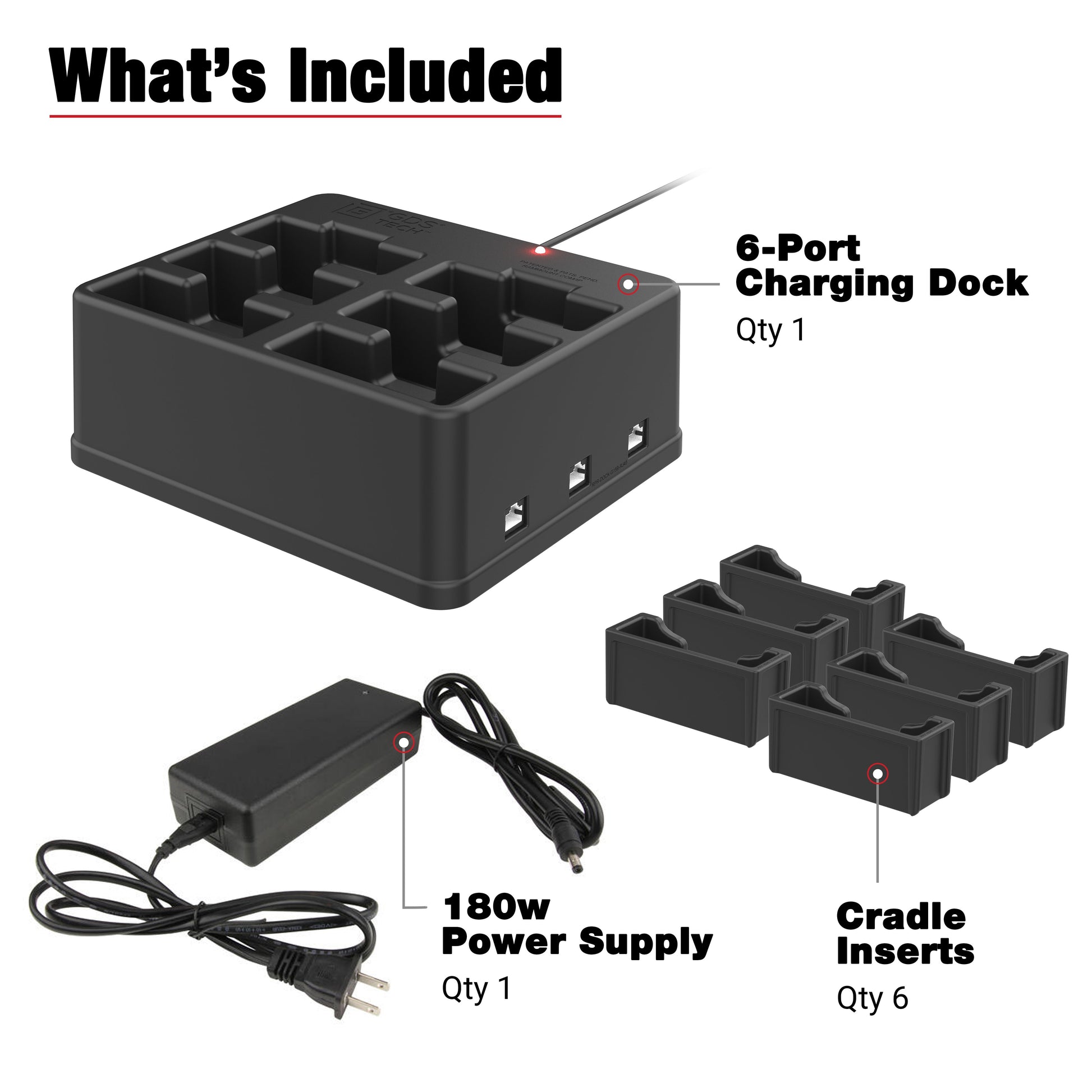 GDS® 6-Port Power + RJ45 Dock for Handhelds with IntelliSkin®