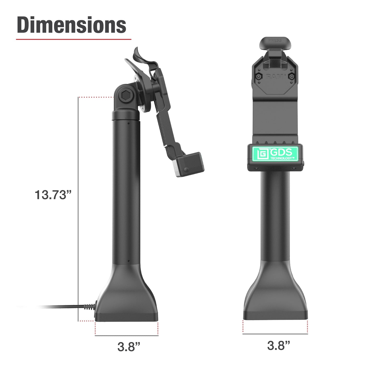GDS® Uni-Conn™ 14" Pedestal Dock with PoE