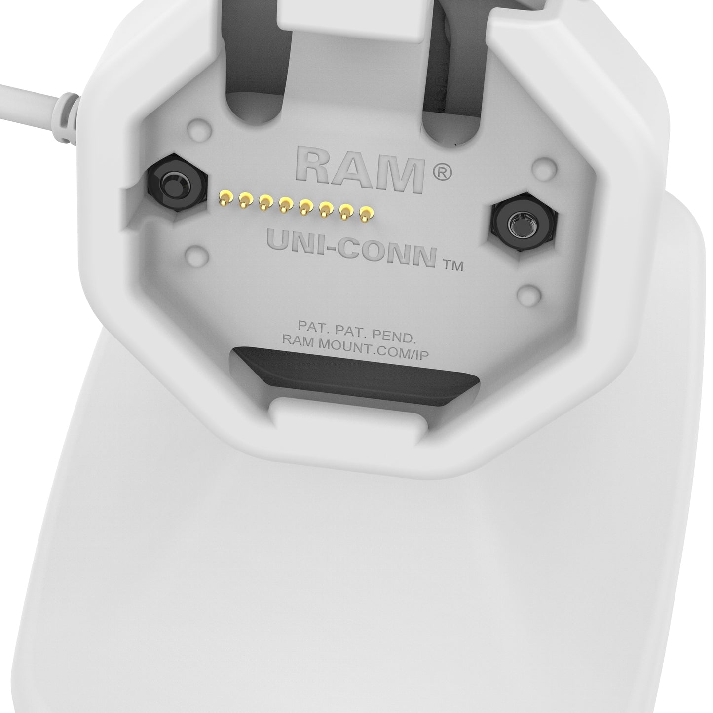 GDS® Uni-Conn™ Powered Tilt & Swivel Dock with USB-C + Data - Gray