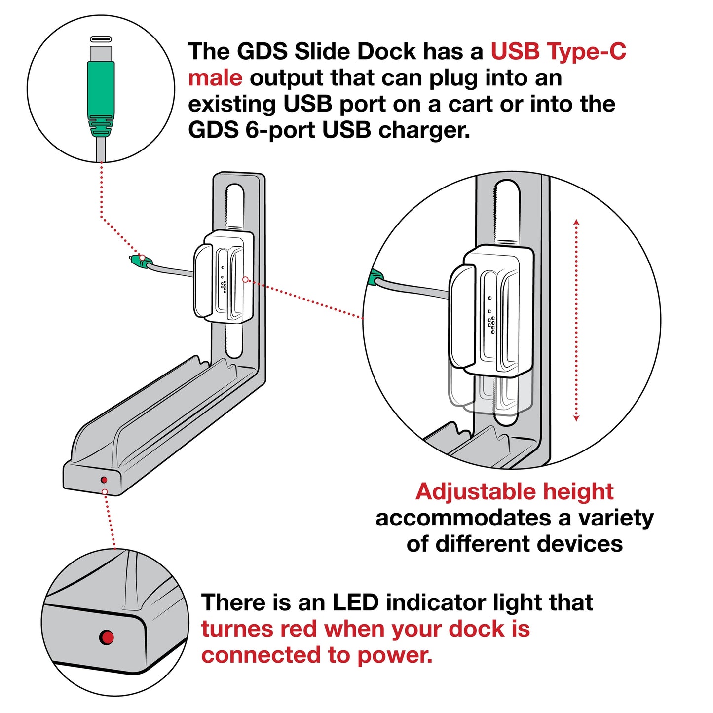 GDS® Slide Dock™ with Power Delivery & Drill Down Base