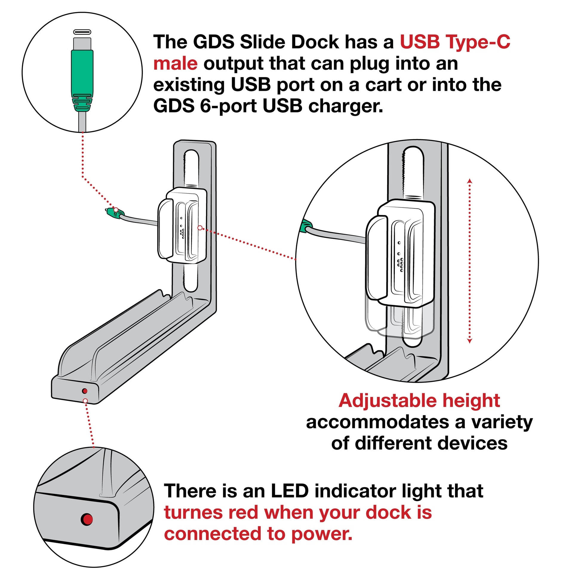 GDS® Slide Dock™ with Power Delivery & Drill Down Base