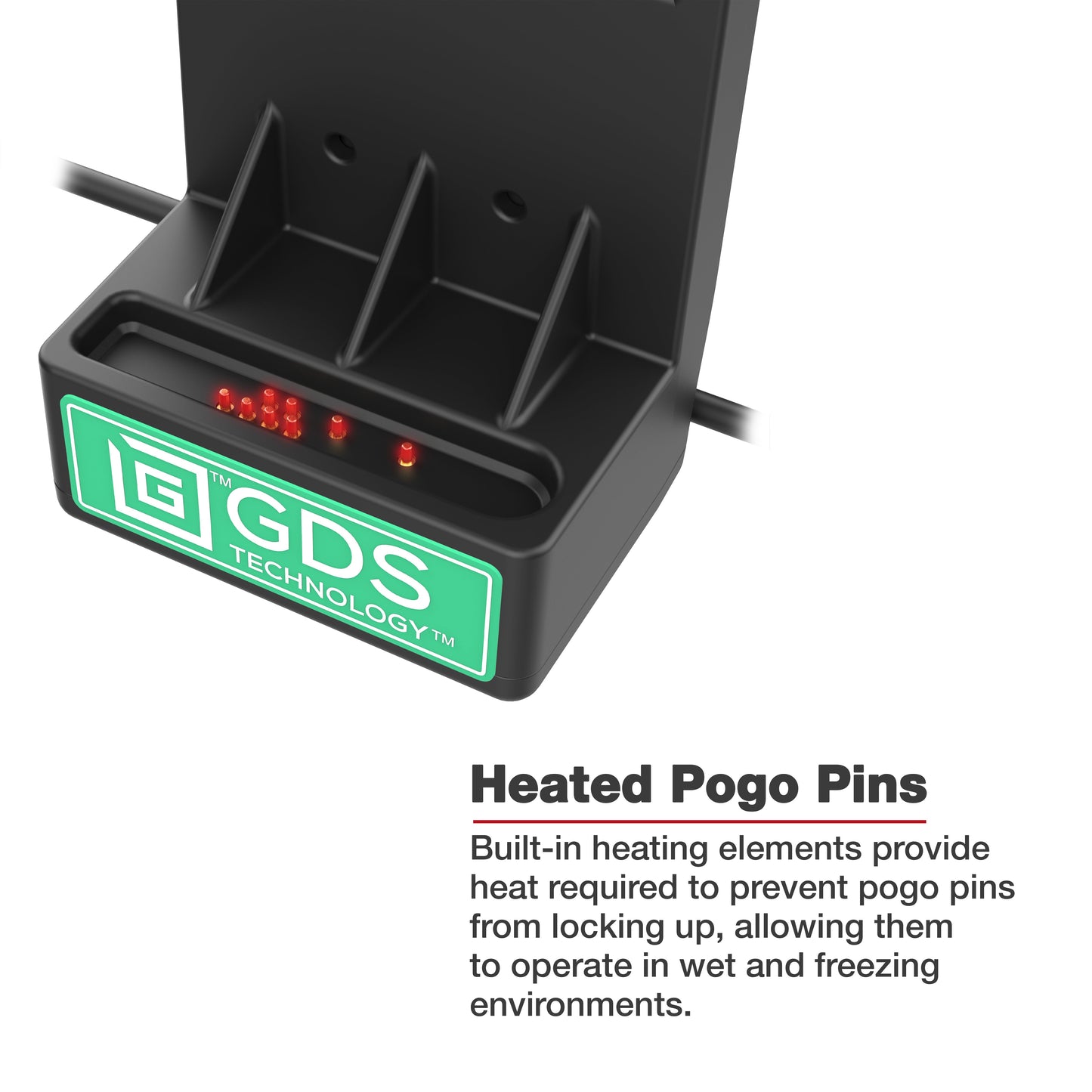 GDS® Locking Powered Dock + USB-A for Zebra EC50/55 - Heated Pins