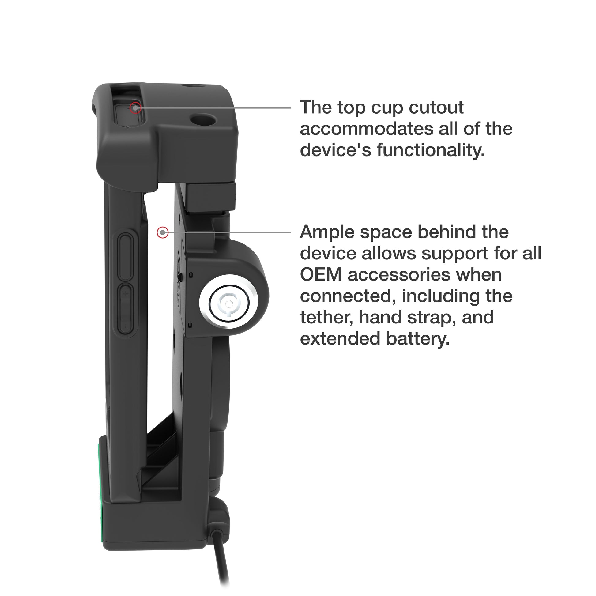 GDS® Locking Powered Dock + USB-A for Zebra EC50/55 - Heated Pins