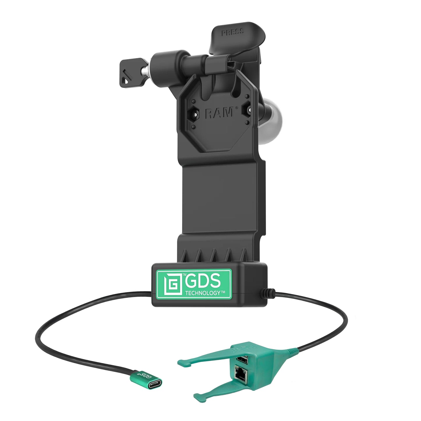 GDS® Uni-Conn™ Left Locking Dock + USB-A & RJ45 with Release Lever