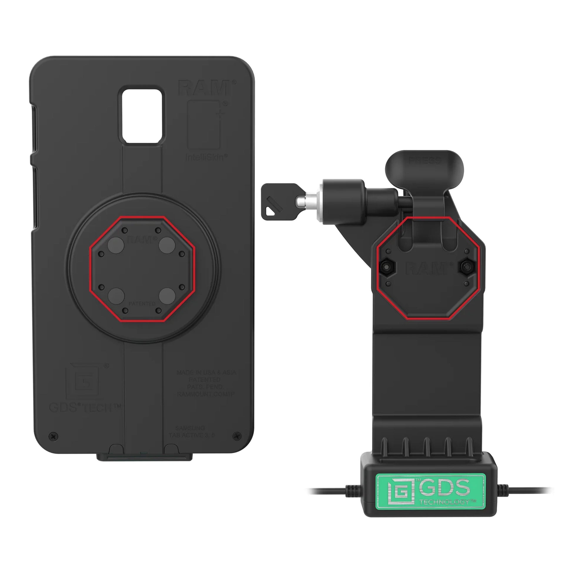 GDS® Uni-Conn™ Left Locking Dock + USB-A & RJ45 with Release Lever