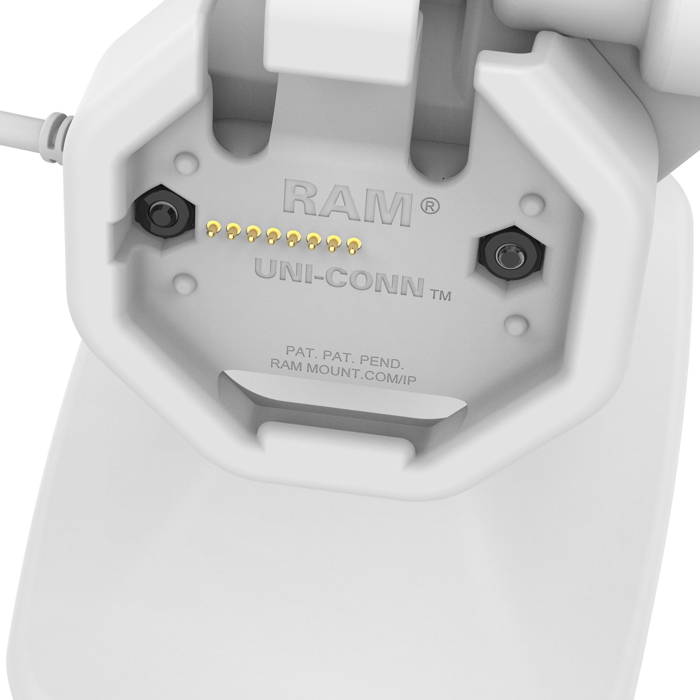 GDS® Uni-Conn™ Powered Locking Tilt & Swivel Dock with USB-C - Gray