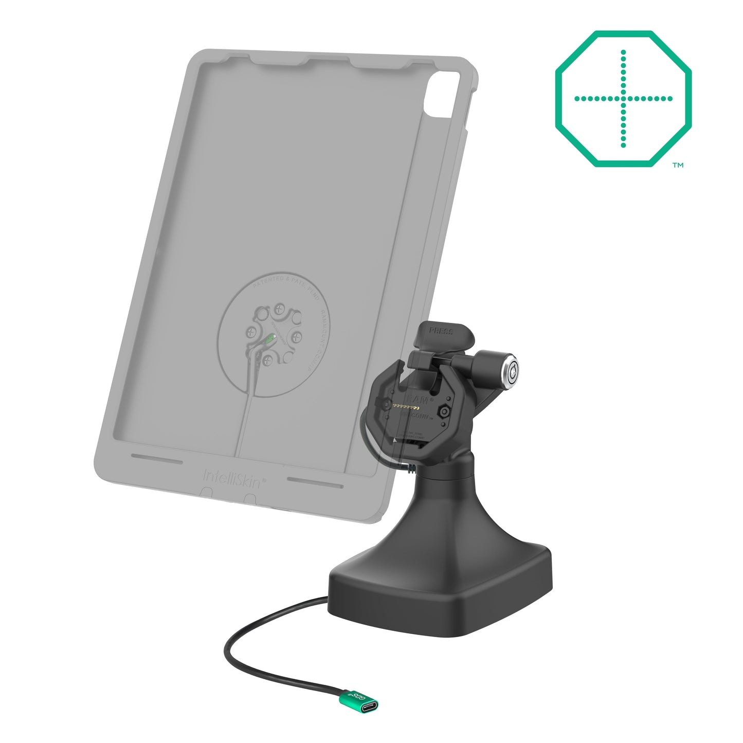 GDS® Uni-Conn™ Powered Locking Tilt & Swivel Dock with USB-C