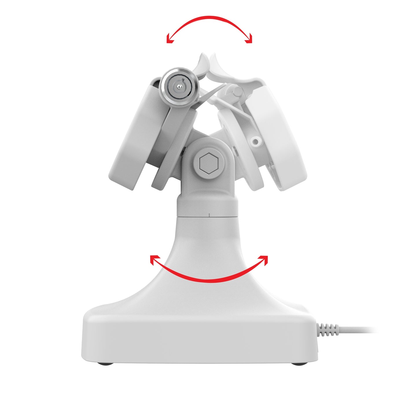 GDS® Uni-Conn™ Powered Locking Tilt & Swivel Dock with PoE + Data - Gray