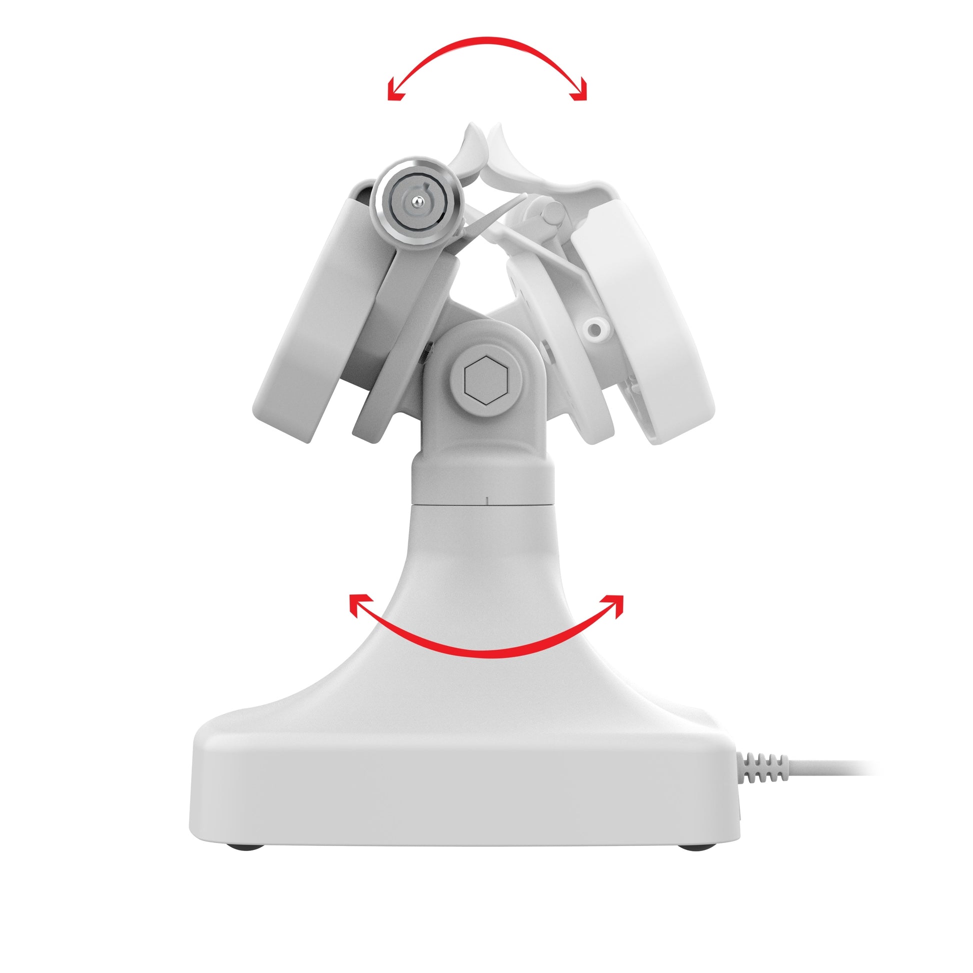 GDS® Uni-Conn™ Powered Locking Tilt & Swivel Dock with PoE + Data - Gray
