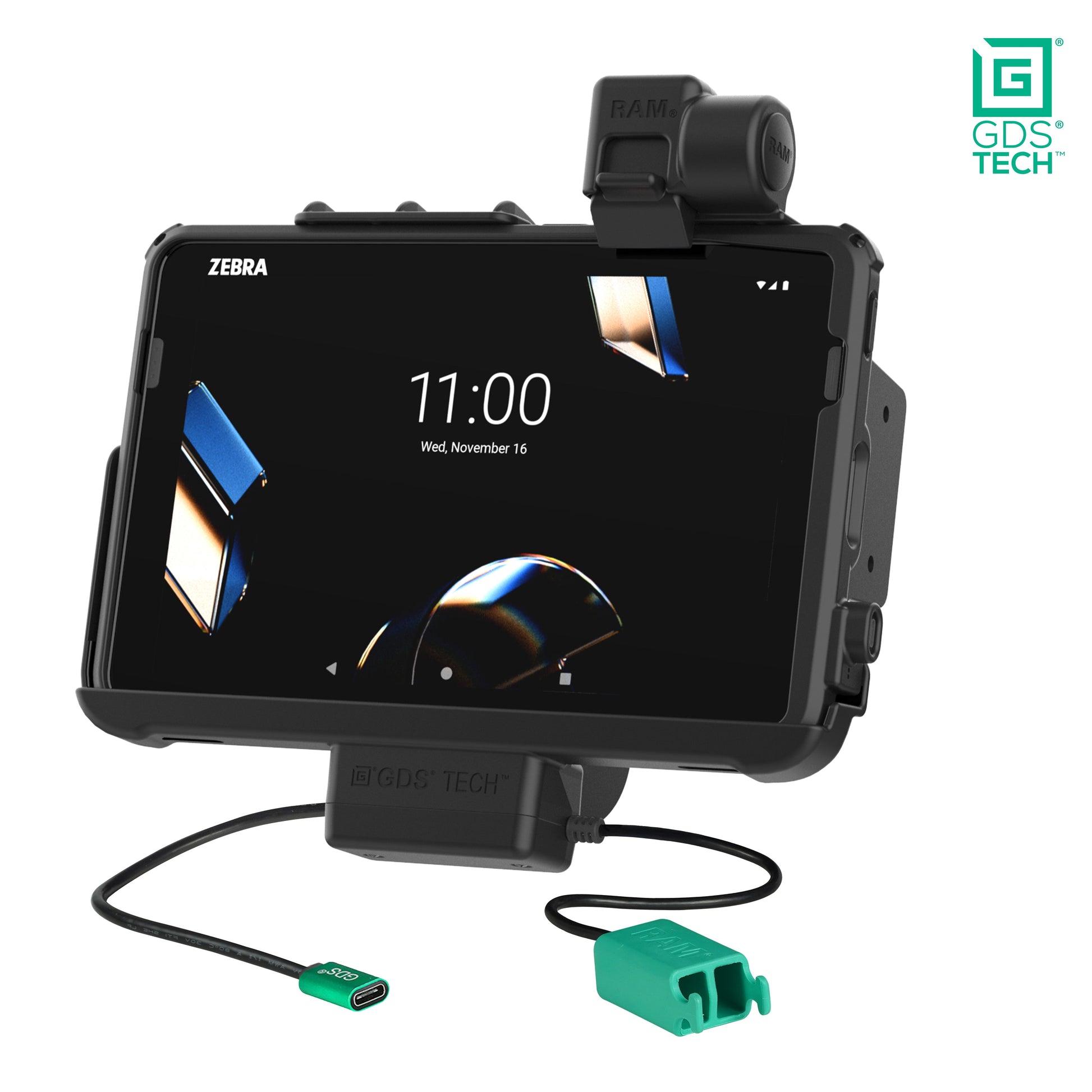 GDS® Power + Dual USB Dock with Latch for Zebra ET401 & ET4x 10"