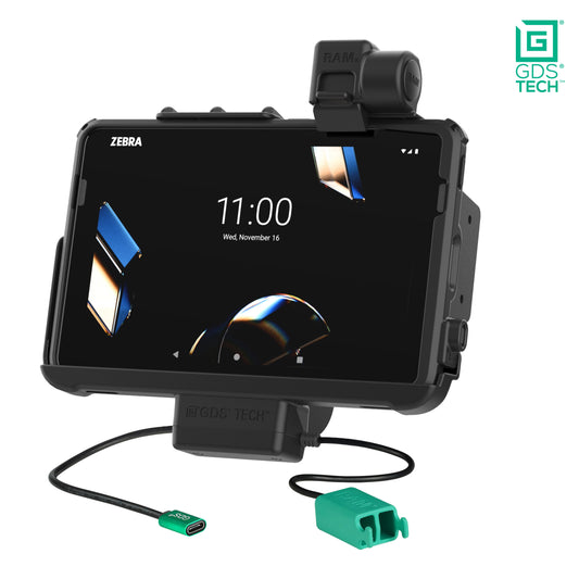 GDS® Power + Dual USB Dock with Latch for Zebra ET401 & ET4x 10"