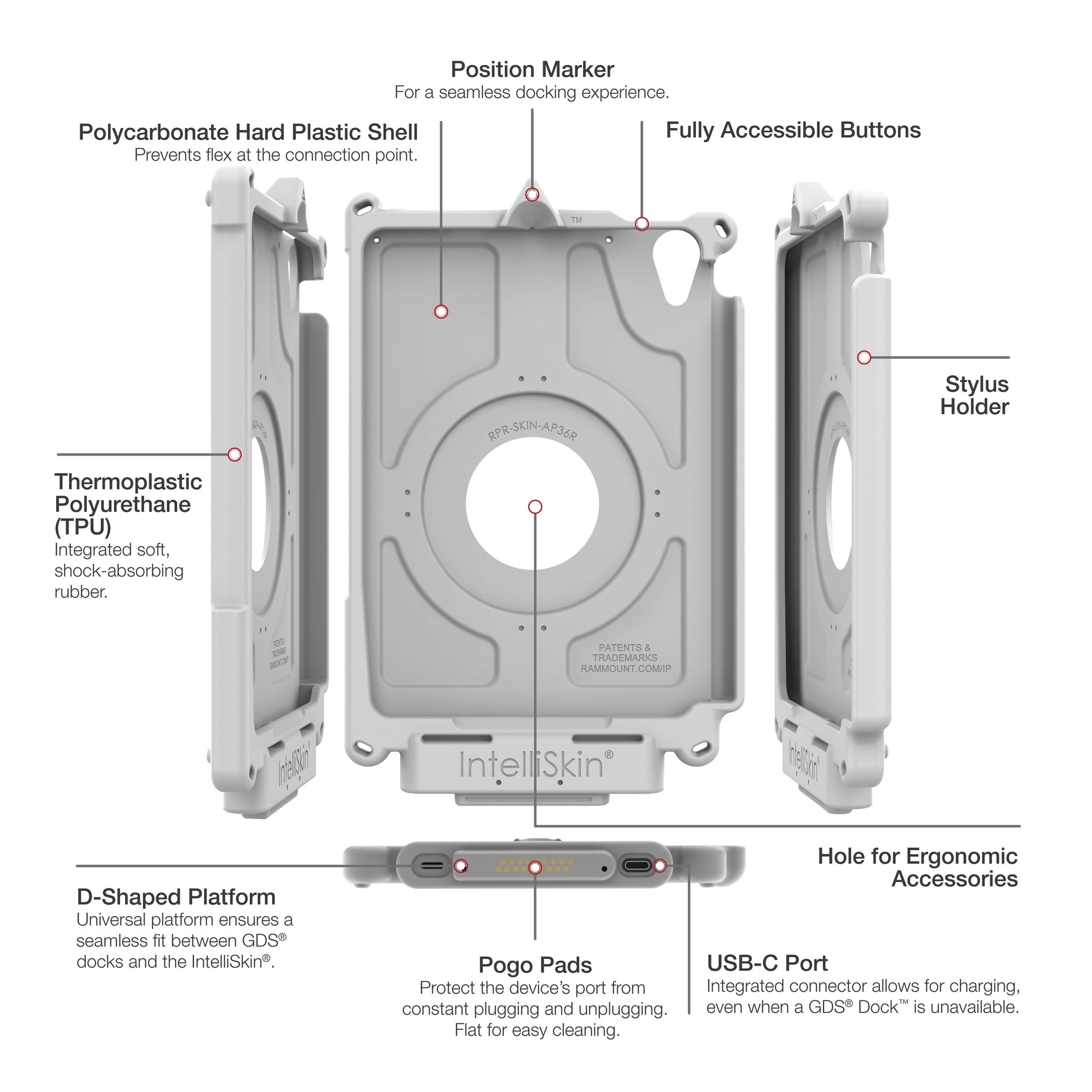 IntelliSkin® Next Gen for Apple iPad mini (A17 Pro) & mini 6 - Gray