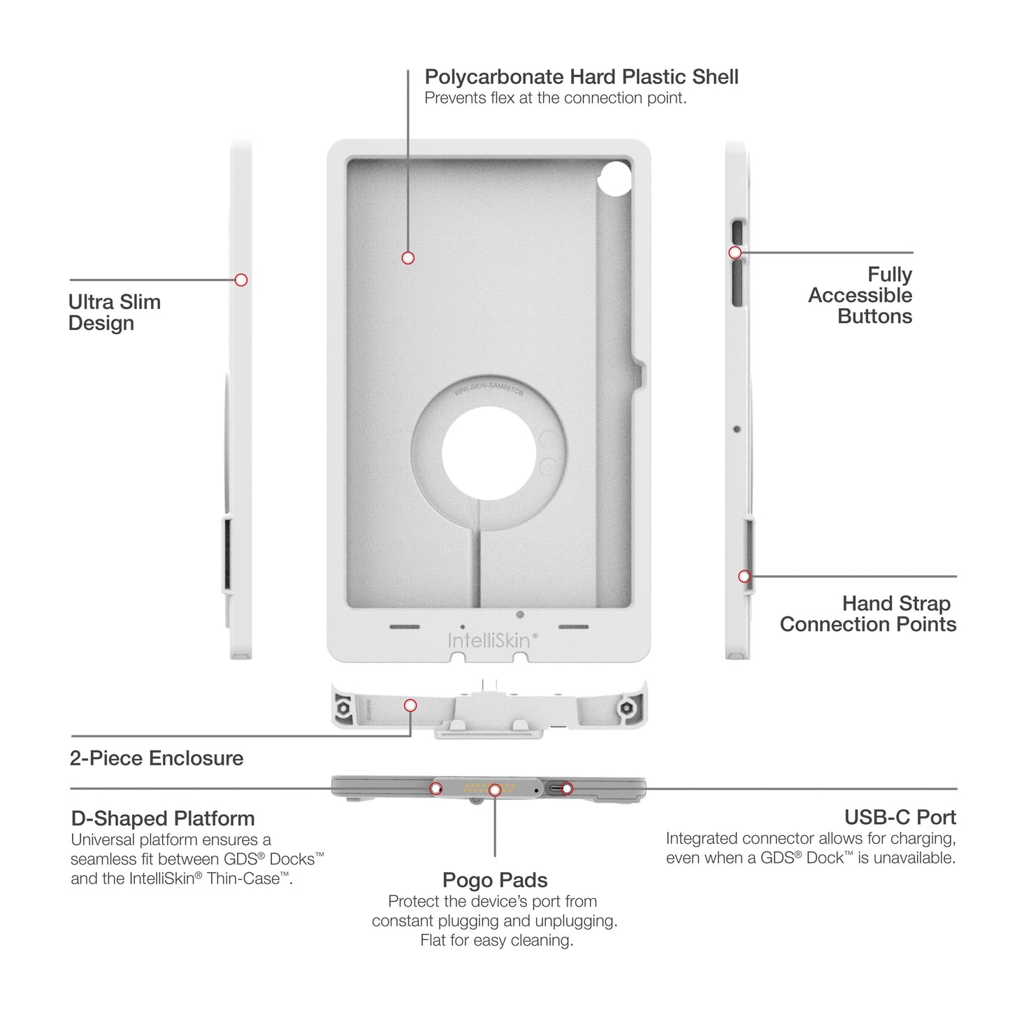 IntelliSkin® Thin-Case™ for Samsung Tab A9+ - Gray