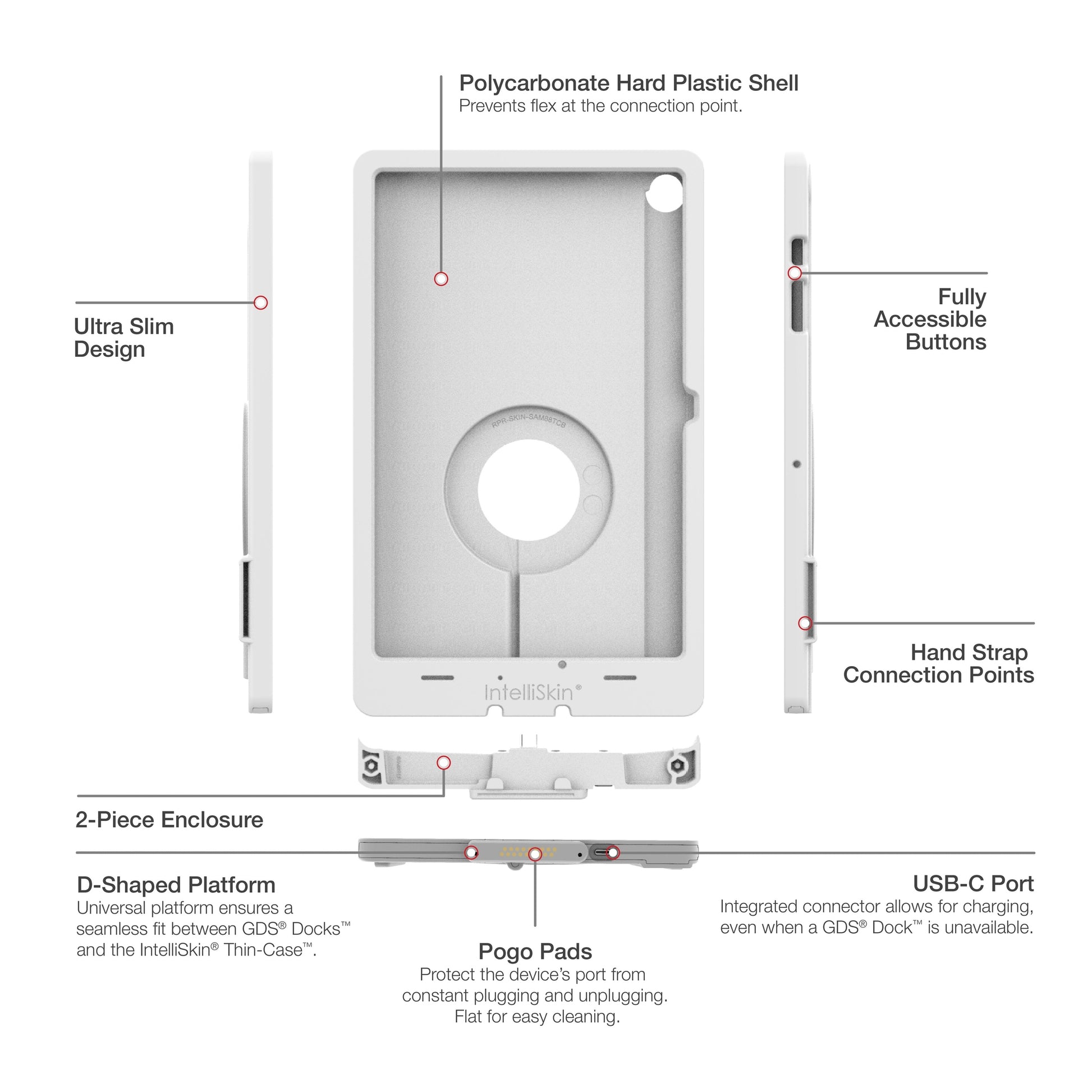 IntelliSkin® Thin-Case™ for Samsung Tab A9+ - Gray