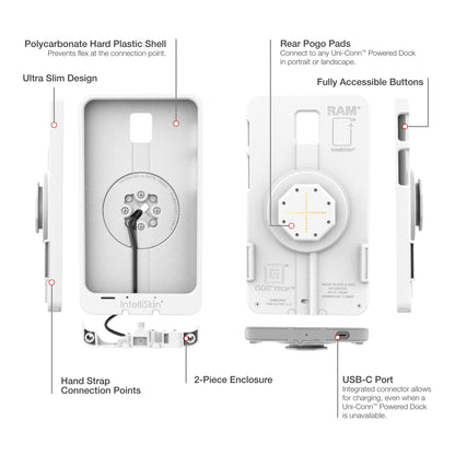 IntelliSkin® Thin-Case™ for Tab Active5 & 3 (Rear Pogo Pads) - Gray